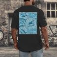 Blue Comic Book Blue Graphic Men's Back Print T-Shirt