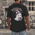 Boo Ghost Books Coquette Bow Halloween Women School Teacher Men's Back Print T-Shirt
