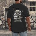 Boo Skeleton Skull Books Halloween Women School Teacher Kid Men's Back Print T-Shirt