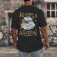 Book Adventure Library Student Teacher Book Men's Back Print T-Shirt