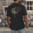 Book Dandelion Reading Lover Bookworm Bookish Librarian Read Men's Back Print T-Shirt
