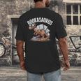 Book Dinosaur T-Rex Bookworm Dino Book Reading Men's Back Print T-Shirt