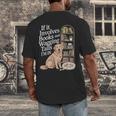Book And Dog Lover Bookworm Reader Book Lover Men's Back Print T-Shirt Book And Dog Lover Bookworm Reader Book Lover Men's Back Print T-Shirt