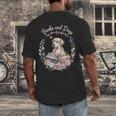 Book And Dog Lover Reading Humor Librarian Men's Back Print T-Shirt