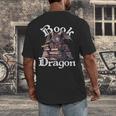 Book Dragon Book Lover Bookworm Book Reader Librarian Men's Back Print T-Shirt Book Dragon Book Lover Bookworm Book Reader Librarian Men's Back Print T-Shirt