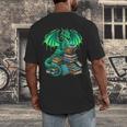 Book Dragon Reading Fantasy Men's Back Print T-Shirt