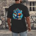 Book Dragon Reading Lover Men's Back Print T-Shirt