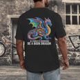 Be a Book Dragon Reading Men's Back Print T-Shirt