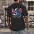 Book Dragon Reading Men's Back Print T-Shirt