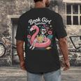Book Girl Summer Skeleton Reading Books Lovers Beach Men's Back Print T-Shirt