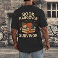 Book Hangover Survivor Reading Humor Librarian Bibliophiles Men's Back Print T-Shirt Book Hangover Survivor Reading Humor Librarian Bibliophiles Men's Back Print T-Shirt