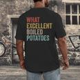 Book Lover Austen Literature What Excellent Boiled Potatoes Men's Back Print T-Shirt Book Lover Austen Literature What Excellent Boiled Potatoes Men's Back Print T-Shirt