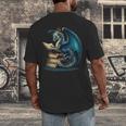 Book Lover Bookworm Reading Books Dragon Sci-Fi Character Men's Back Print T-Shirt Book Lover Bookworm Reading Books Dragon Sci-Fi Character Men's Back Print T-Shirt