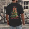 Book Lover Christmas Tree I Have No Shelf Control Men's Back Print T-Shirt