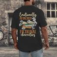 Book Lover Emotionally Attached To Fictional Characters Men's Back Print T-Shirt Book Lover Emotionally Attached To Fictional Characters Men's Back Print T-Shirt
