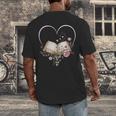 Book Lover Heart Shaped Reading Art Librarian Men's Back Print T-Shirt