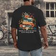 Book Lover Librarian Reading Library Readers Men's Back Print T-Shirt