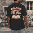 Book Lover Pregnancy Announcement Reveal Smut Men's Back Print T-Shirt Book Lover Pregnancy Announcement Reveal Smut Men's Back Print T-Shirt
