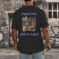 Book Lover Pun Practice Shelf-Care Men's Back Print T-Shirt