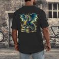 Book Lover Reading Fantasy Dragon Men's Back Print T-Shirt