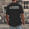 Book Lover Reading I Love My Book Boyfriends Men's Back Print T-Shirt Book Lover Reading I Love My Book Boyfriends Men's Back Print T-Shirt