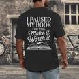 Book Lover Reading Quote For Reading Teacher Men's Back Print T-Shirt Book Lover Reading Quote For Reading Teacher Men's Back Print T-Shirt