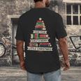 Book Merry Little Christmas Tree Holiday Men's Back Print T-Shirt