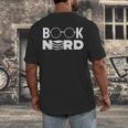 Book Nerd Book Club Bookworm Reading Lover Humor Men's Back Print T-Shirt