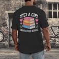 Book Nerd Just A Girl Who Loves Books Literary Enthusiast Men's Back Print T-Shirt