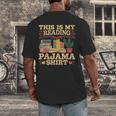 Book And Pajama This Is My Reading Pajama Bedtime Reading Men's Back Print T-Shirt
