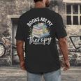 Book Are My Therapy Aesthetic Bookish Reading Men's Back Print T-Shirt Book Are My Therapy Aesthetic Bookish Reading Men's Back Print T-Shirt