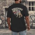 Book Reading Dinosaur T-Rex Dino Bookworm Men's Back Print T-Shirt
