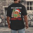 Book Reading Just Waiting For Christmas Gingerbread Men's Back Print T-Shirt