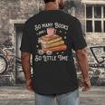 Book Reading Kafee Librarian Vele Books And Little Time Men's Back Print T-Shirt Book Reading Kafee Librarian Vele Books And Little Time Men's Back Print T-Shirt