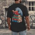 Book Reading Book Reader Manatees Sea Animal Sea Cow Manatee Men's Back Print T-Shirt