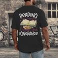 Book Reading Reading Can Seriously Damage Your Ignorance Men's Back Print T-Shirt Book Reading Reading Can Seriously Damage Your Ignorance Men's Back Print T-Shirt