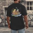Book Shirt Frog Toad Fishing Vintage Book Frog Men's Back Print T-Shirt