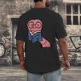 Book Worm Pun Read Reading Librarian America Men Women Kids Men's Back Print T-Shirt
