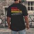 Book Writer Quote Author Journalist Rewrite Novelist Men's Back Print T-Shirt Book Writer Quote Author Journalist Rewrite Novelist Men's Back Print T-Shirt