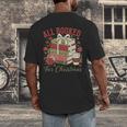 All Booked For Christmas Coquette Xmas Book Club Book Lovers Men's Back Print T-Shirt All Booked For Christmas Coquette Xmas Book Club Book Lovers Men's Back Print T-Shirt
