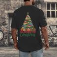 All Booked For Christmas Reading Books Librarian Holiday Men's Back Print T-Shirt