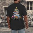 All Booked For Christmas Teacher Reading Student Bookworm Men's Back Print T-Shirt