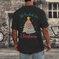All Booked For Christmas Tree Book Bookish Christmas Men's Back Print T-Shirt All Booked For Christmas Tree Book Bookish Christmas Men's Back Print T-Shirt