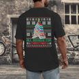 All Booked For Christmas Tree Book Ugly Christmas Sweatshirt Men's Back Print T-Shirt