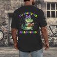 All Booked For Mardi Gras Crocodile Reading Book Teacher Men's Back Print T-Shirt