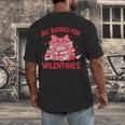 All Booked For Valentine Bow Books Lover Teacher Girl Women Men's Back Print T-Shirt