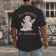 All Booked For Valentines Cute Cherub Vintage Book Lover Men's Back Print T-Shirt All Booked For Valentines Cute Cherub Vintage Book Lover Men's Back Print T-Shirt