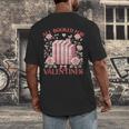 All Booked For Valentines Shirt Romantic Cupid Roses Books Men's Back Print T-Shirt