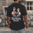 Bookish Goose Cute Geese With Hats Reading Books Men's Back Print T-Shirt Bookish Goose Cute Geese With Hats Reading Books Men's Back Print T-Shirt