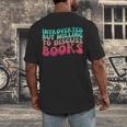 Bookish Reading Love Introverted But Willing To Discuss Book Men's Back Print T-Shirt